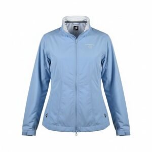 FootJoy Womens XL Blue Full Zip Golf Windbreaker Jacket Champions Gate FJ Logo